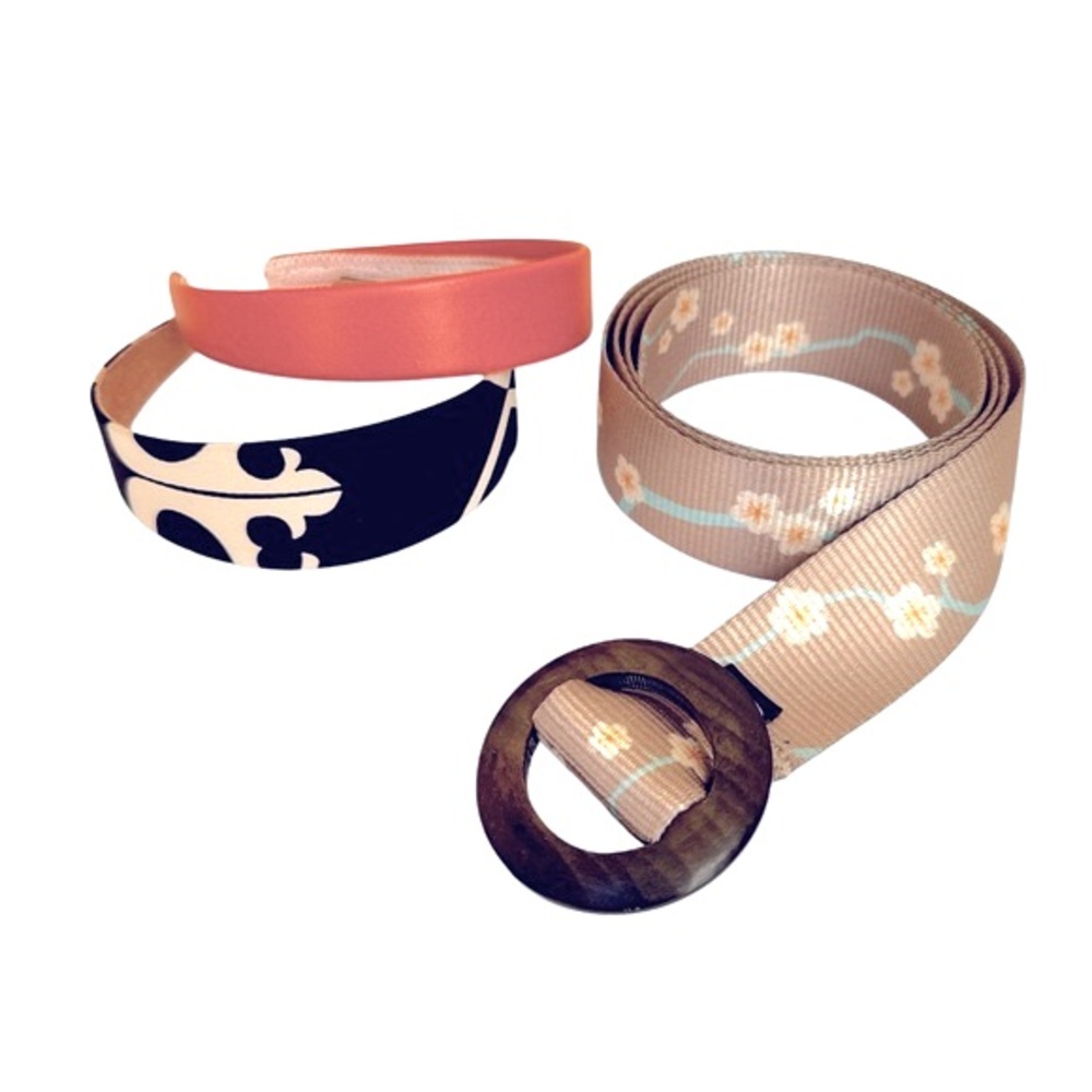 Lot of 3 Belt and Two Headbands